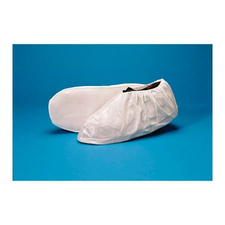 Keystone Safety Laminated Polypropylene Shoe Covers with Non Skid AQ Sole, Water Resistant, White, MD, 200/Case SC-NWPI-AQ-MED